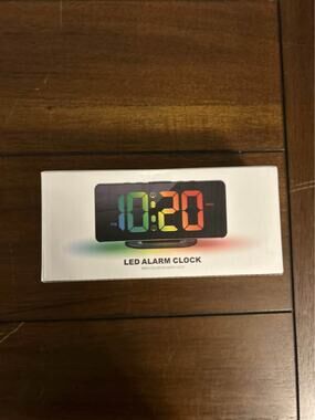 Hournor Digital LED Alarm Clock Colorful Night Light USB Powered Bedside New